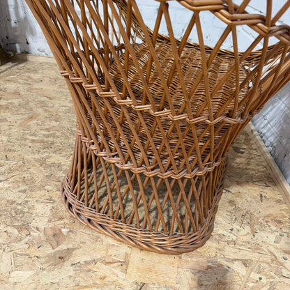Wicker Low Armchair Curved Back Conservatory