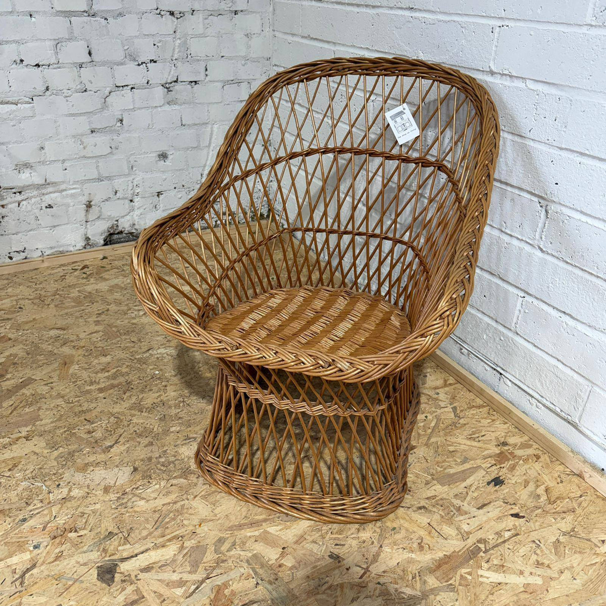 Wicker Low Armchair Curved Back Conservatory