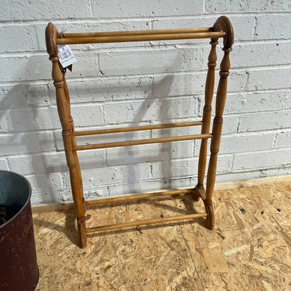 Vintage Symonds Woodcraft Hand Turned Towel Rail Victorian Style