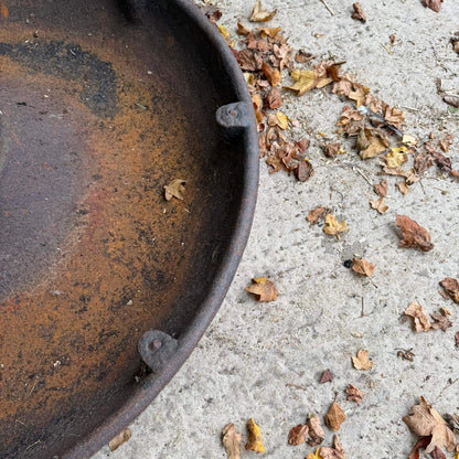 Vintage Mexican Hat Pig Feeder Trough Cast Iron Planter Watertight 80cm