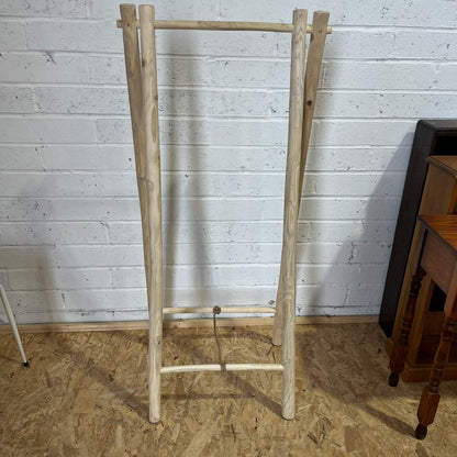 Wooden A-Frame Rustic Pole Clothes Hanging Rail Towel Rail Retail Display