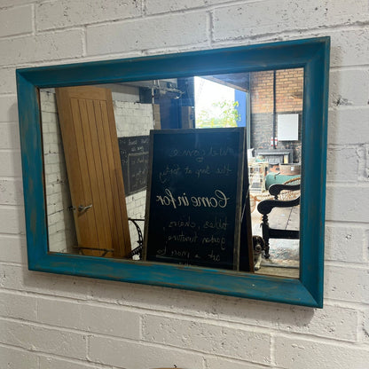 Vintage Ethan Allen Rectangular Wall Mirror Painted Frame 1980s