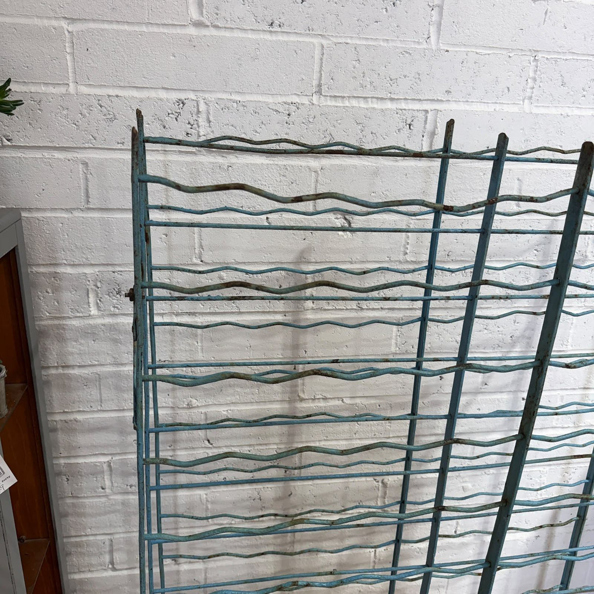 Vintage Industrial Steel Wine Rack, Mid-20thC Approx 120 Bottles Great Patina