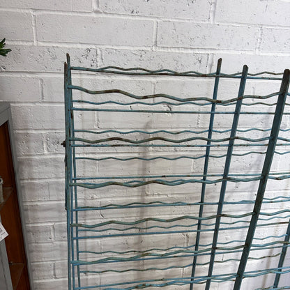 Vintage Industrial Steel Wine Rack, Mid-20thC Approx 120 Bottles Great Patina