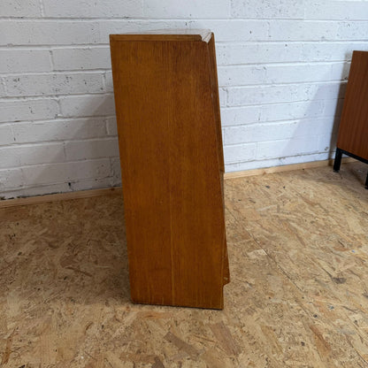 E Gomme G Plan Brandon Open Fronted Oak Waterfall Bookcase 1960s MCM