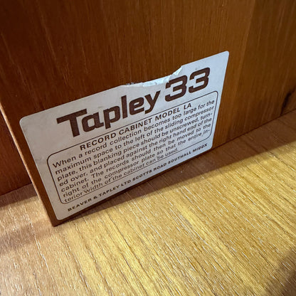 Beaver & Tapley 33 Floating Wall Record Cabinet Storage Mid Century 33”