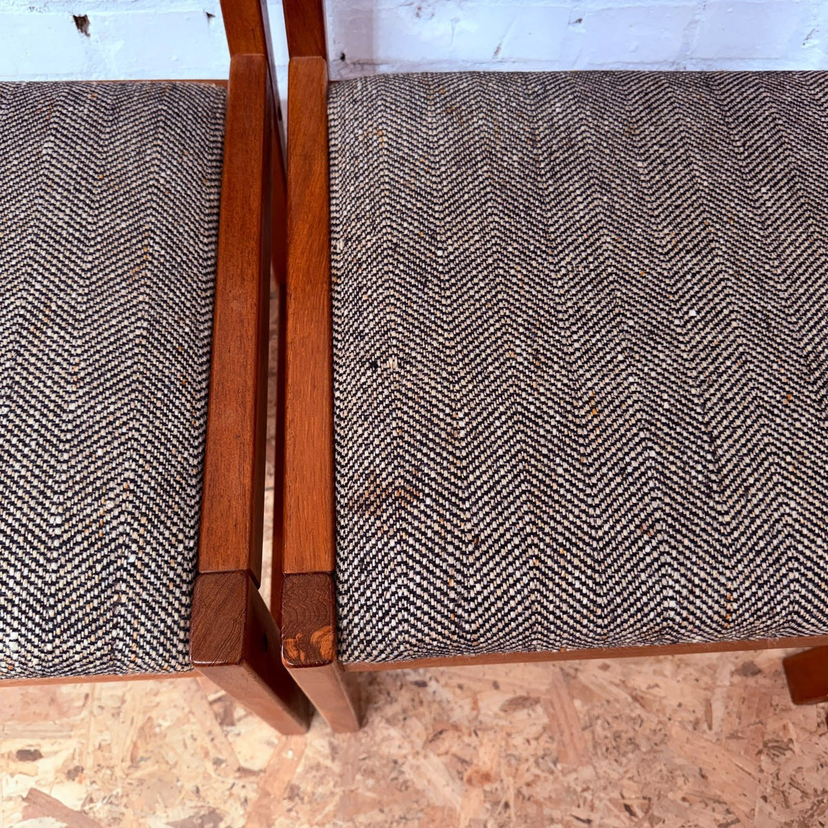 4 Vintage Mid Century Teak Danish Style Dining Chairs Possibly D-Scan Singapore
