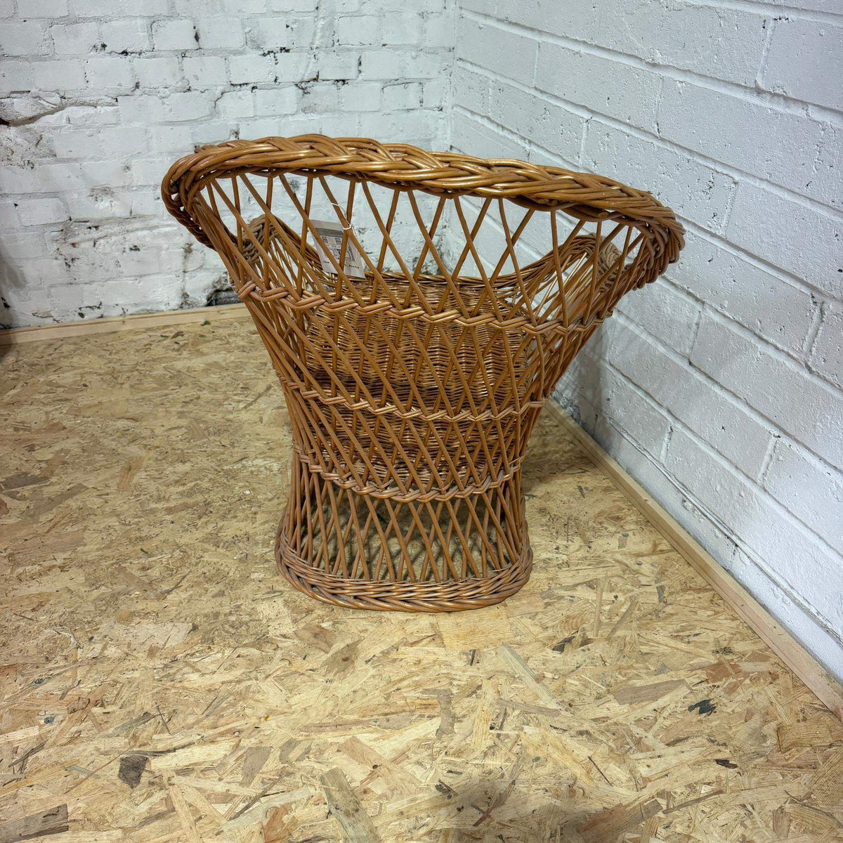 Wicker Low Armchair Curved Back Conservatory