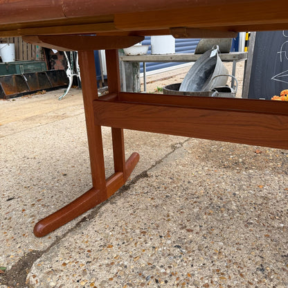 Vintage Danish AM83 Ansanger Mobler Mid Century Extending Dining Table Seat 6-10