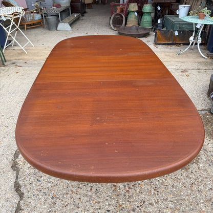 Vintage Danish AM83 Ansanger Mobler Mid Century Extending Dining Table Seat 6-10