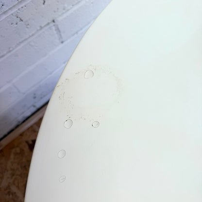 Vintage Retro White Fibre Glass Topped Table Metal Star Base Seat 4