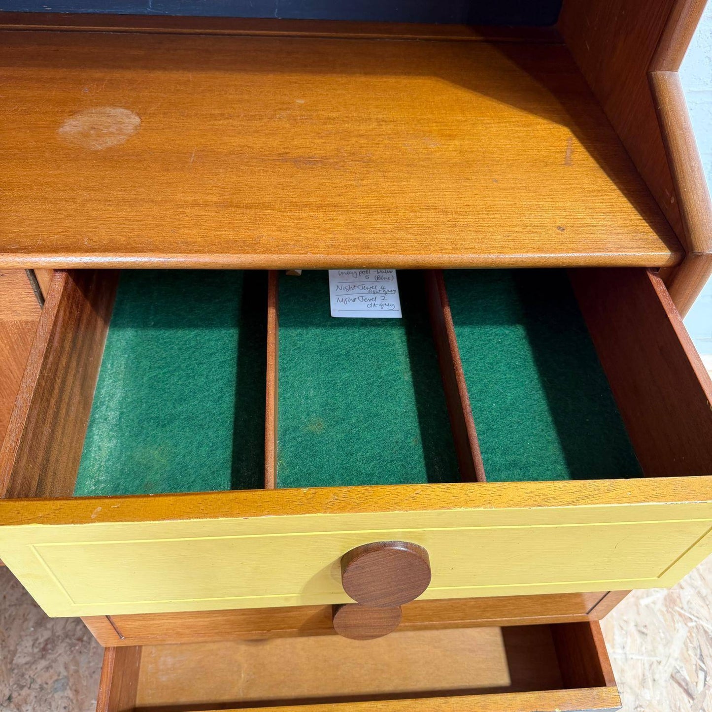 Mid Century Teak Display Cocktail Cabinet Sideboard Double Cupboard and Drawers