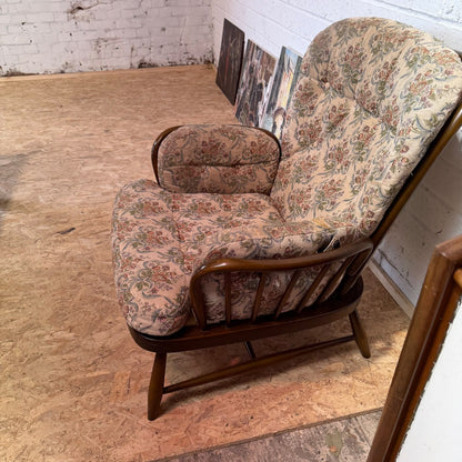 Ercol Jubilee Model 766 Dark Wood Armchair Project Mid Century