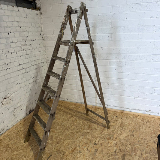 Vintage Decorators Step Ladder 6 Steps With Top Platform