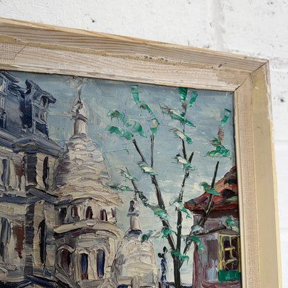 A. Monoky (20thC) Paris Montmartre Street Scene c.1960s, signed, Oil on canvas