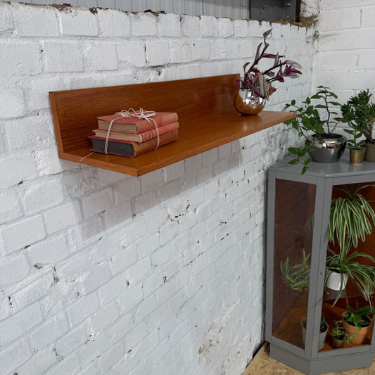 Beaver & Tapley 33 Floating Shelf Mid Century 84cm 33” Teak With Fixing