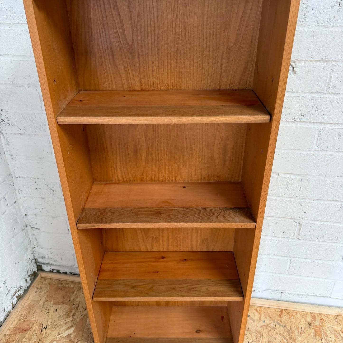 Modern Tall Pine 4 Shelf Bookcase