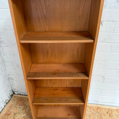 Modern Tall Pine 4 Shelf Bookcase