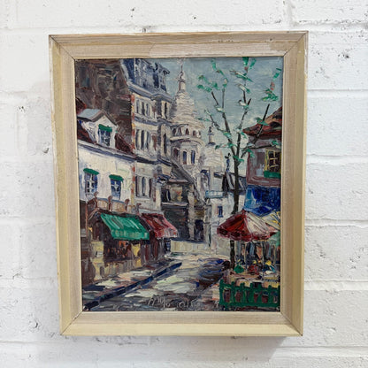 A. Monoky (20thC) Paris Montmartre Street Scene c.1960s, signed, Oil on canvas