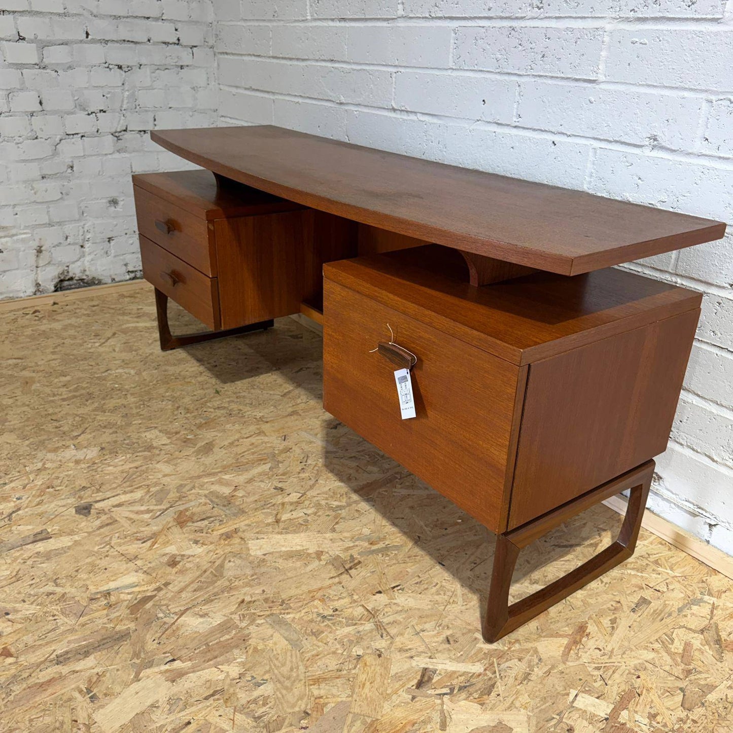 Mid Century G Plan Quadrille Dressing Table Desk Sideboard Two Drawers Cupboard