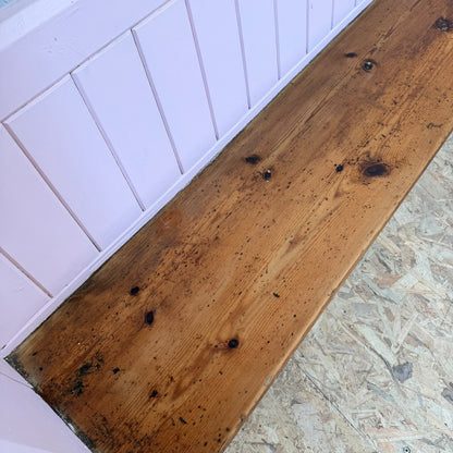 19thC Victorian Rustic Painted Church Pew 6ft Hymnal Rack