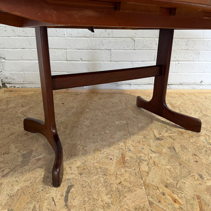 G Plan Fresco Mid Century Teak Extending Oval Dining Table Seats 8/10