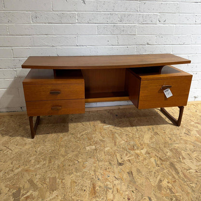 Mid Century G Plan Quadrille Dressing Table Desk Sideboard Two Drawers Cupboard