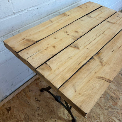 Singer Sewing Table Reclaimed Pine 4 Plank Top Console Table Kitchen Seat 2