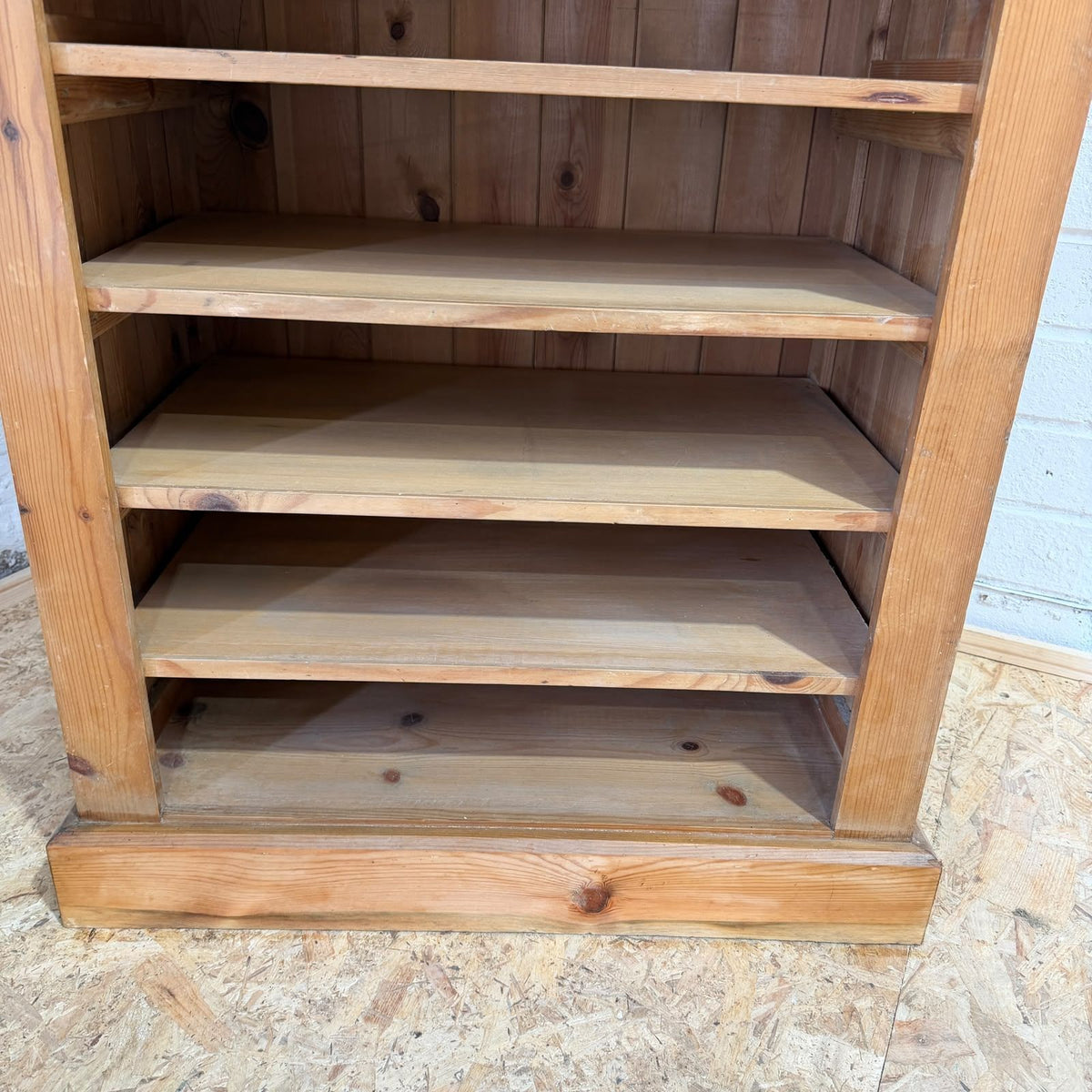 Pine Open Farmhouse Style Plan Chest Art Cabinet Retail Hospitality Mug Storage