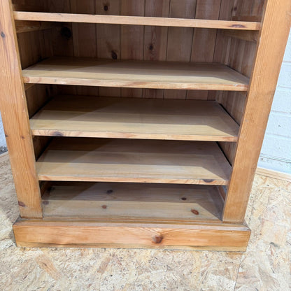 Pine Open Farmhouse Style Plan Chest Art Cabinet Retail Hospitality Mug Storage