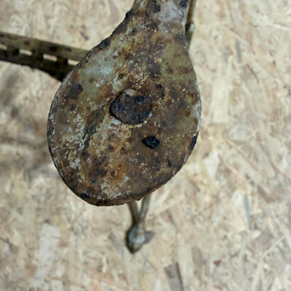 Antique Wrought Iron Ornate Table Base Rusted Patina 3ft