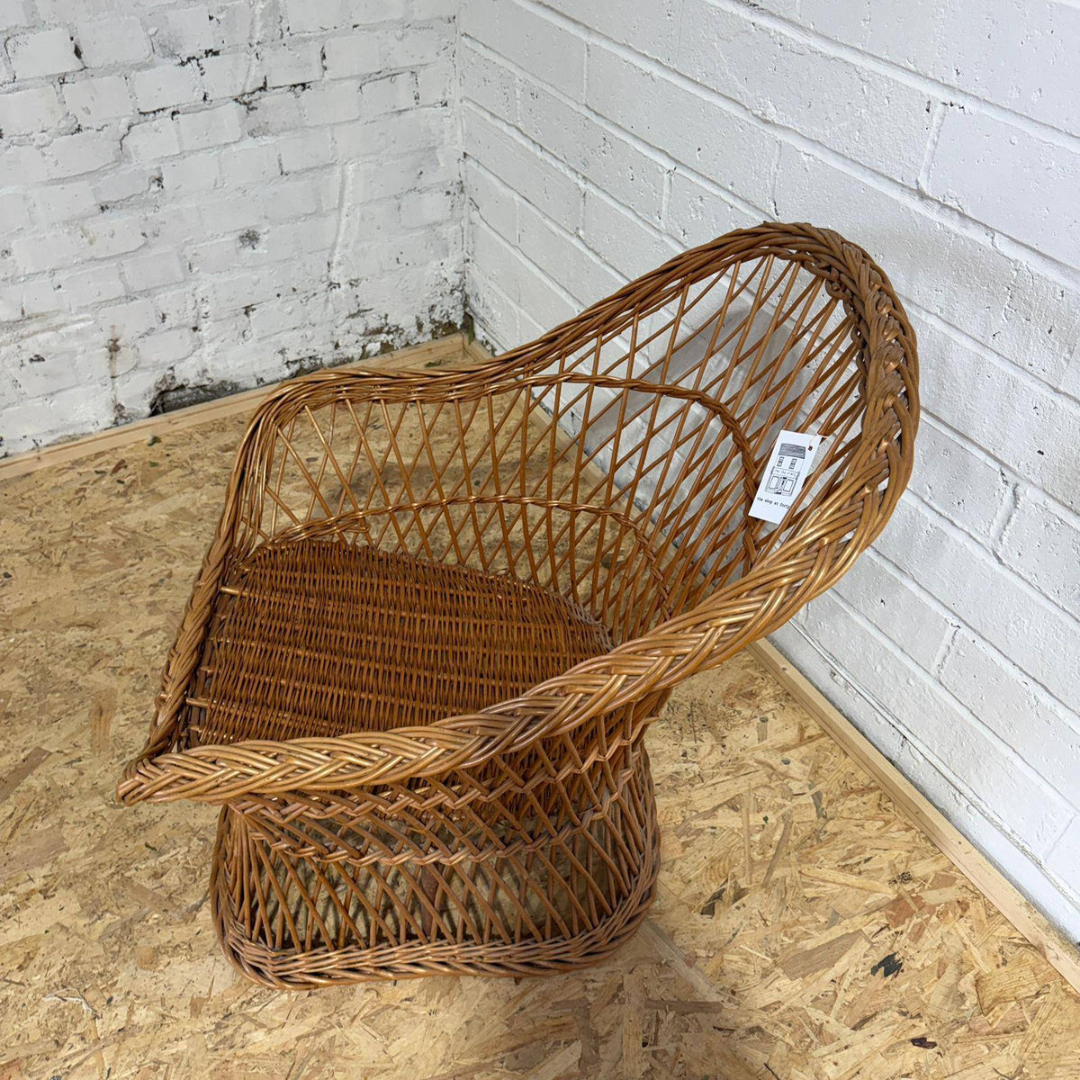 Wicker Low Armchair Curved Back Conservatory