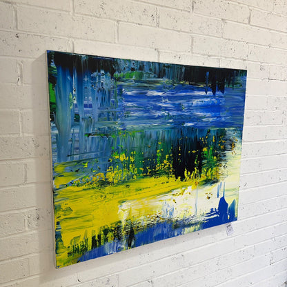 Terry Wood Original Abstract Acrylic Painting Canvas Large 120cm x 100cm Signed