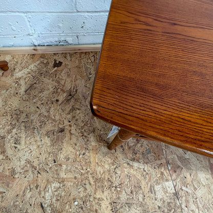 Mid Century Coffee Table Slatted Shelf Under Tapered Legs