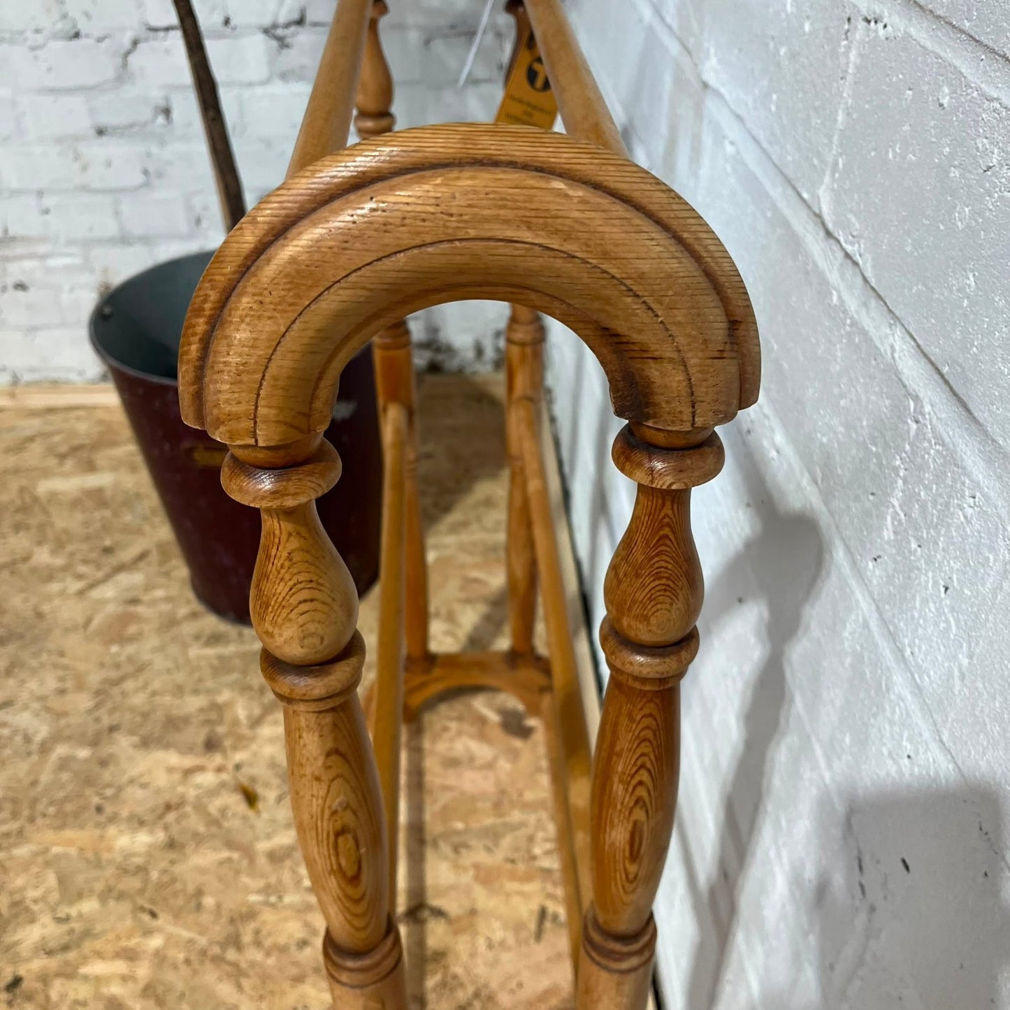 Vintage Symonds Woodcraft Hand Turned Towel Rail Victorian Style