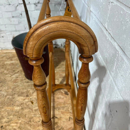 Vintage Symonds Woodcraft Hand Turned Towel Rail Victorian Style