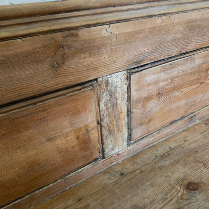 Antique Victorian Pitch Pine Church Chapel Pew 5.5ft Gothic Style