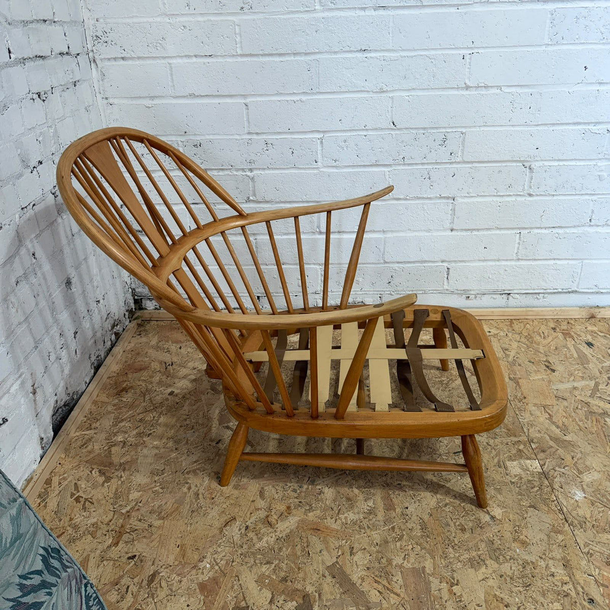 Vintage Ercol Model 203 Low Armchair Blonde Beech Mid Century Modern 1960's