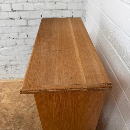Rustic Pine Bookcase 2 Shelves Aged Patina Plinth