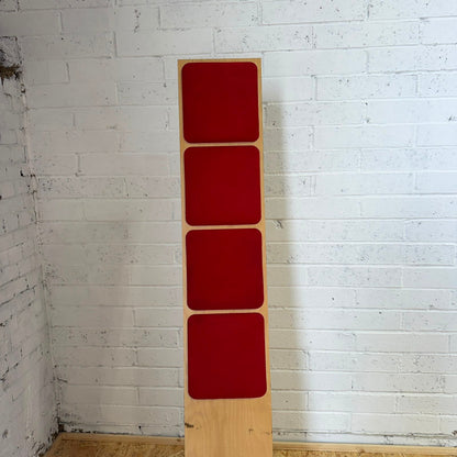 Vintage Kinnarps WSB Standing Stool Swedish Ergonomic Leaning Chair Beech & Red