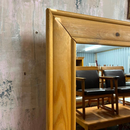 Pine Framed Rectangular Mirror Wall Floor