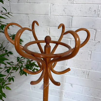 Vintage Bentwood Hat Umbrella Stand Coat Rack 6 Hooks