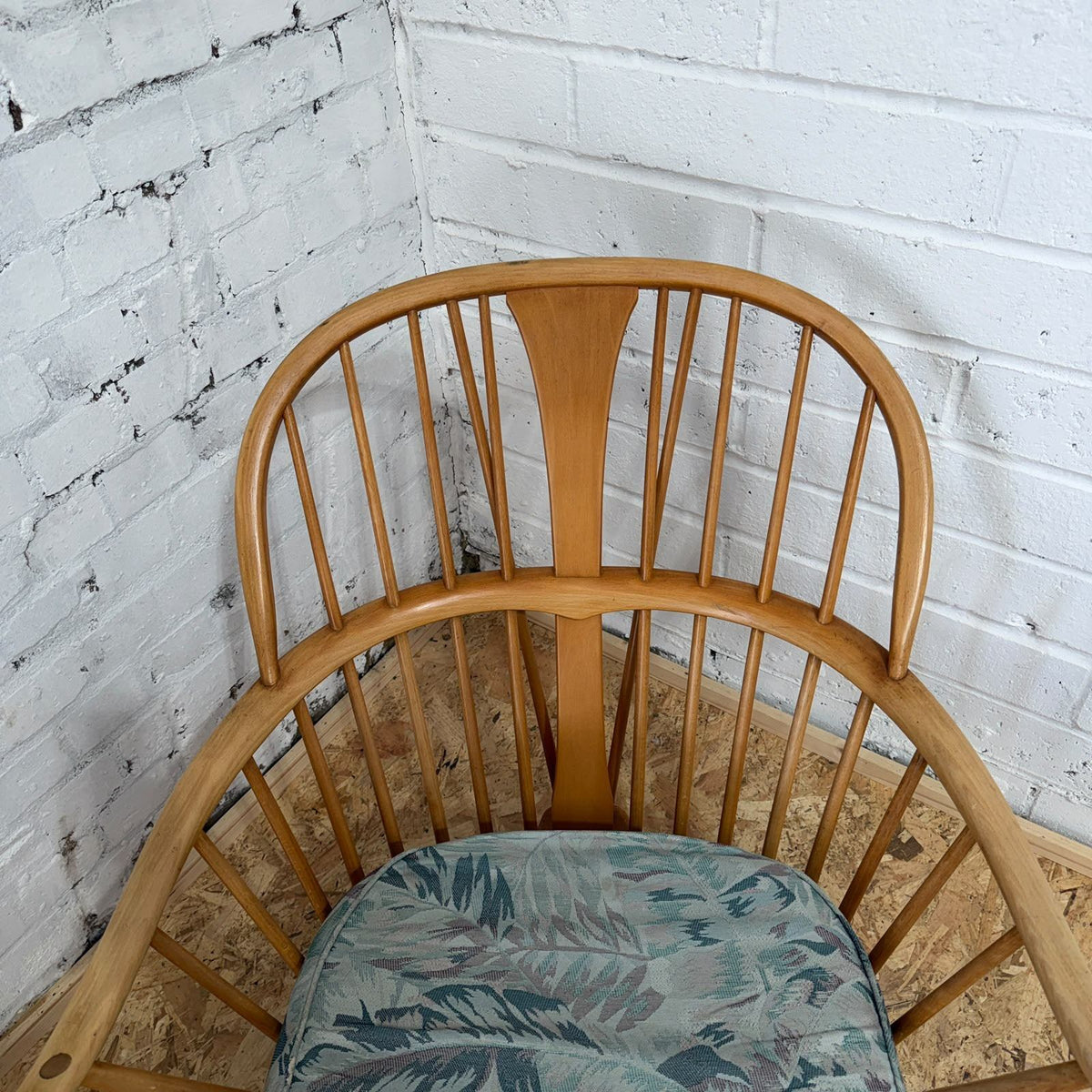 Vintage Ercol Model 203 Low Armchair Blonde Beech Mid Century Modern 1960's