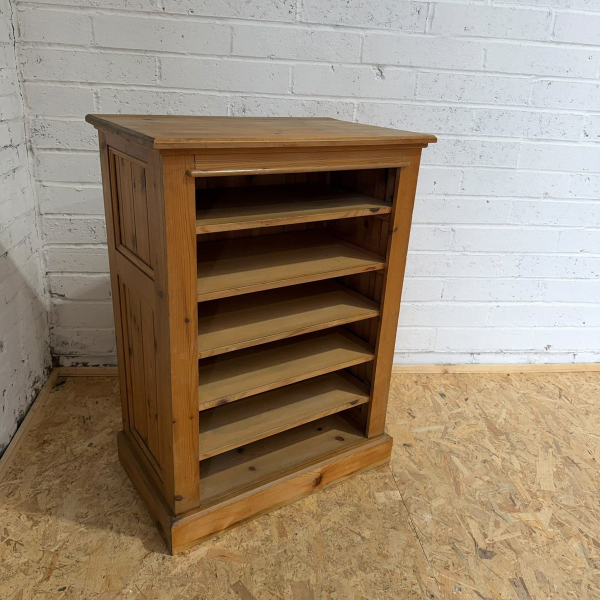 Pine Open Farmhouse Style Plan Chest Art Cabinet Retail Hospitality Mug Storage