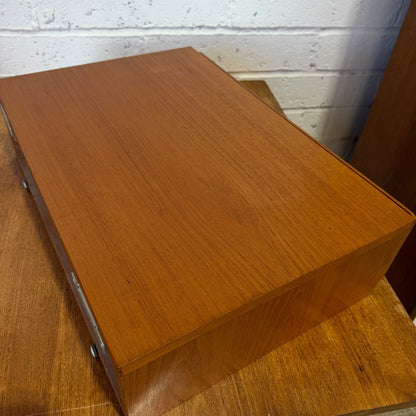 Tapley 33 Mid Century Floating Wall Single Drawer Unit Teak With Wall Fixing