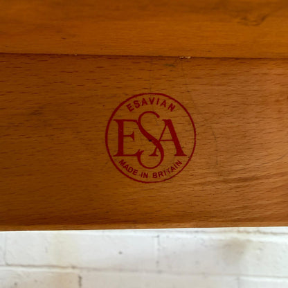Vintage Esavian Ply Bentwood School Desk Kitchen Dining Table Original Patina