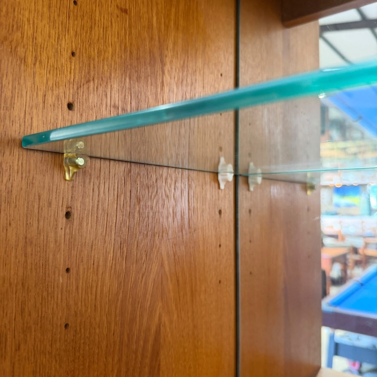Tapley 33 Floating Wall Mounted Glazed Display Cabinet Glass Shelf Light