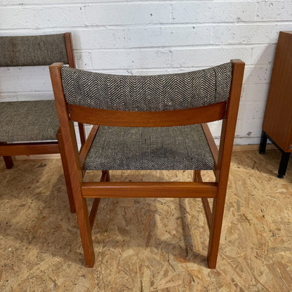 4 Vintage Mid Century Teak Danish Style Dining Chairs Possibly D-Scan Singapore