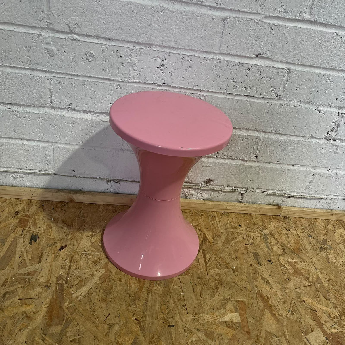 Vintage Retro Tam Tam Stool Pink Plant Stand Side Table Storage