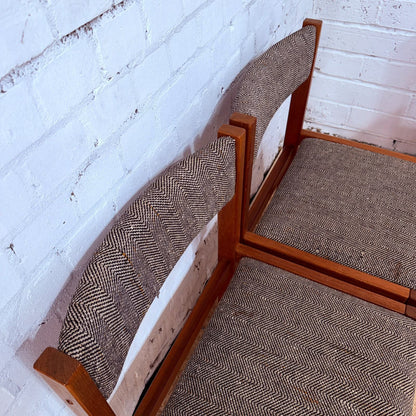 4 Vintage Mid Century Teak Danish Style Dining Chairs Possibly D-Scan Singapore
